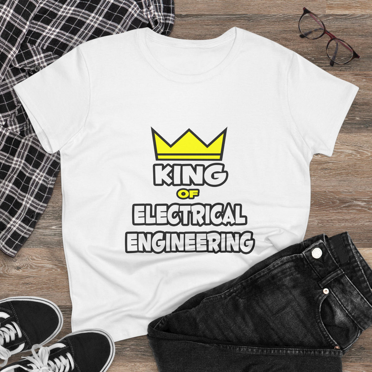 King of Electrical Engineering - Women's Midweight Cotton Tee