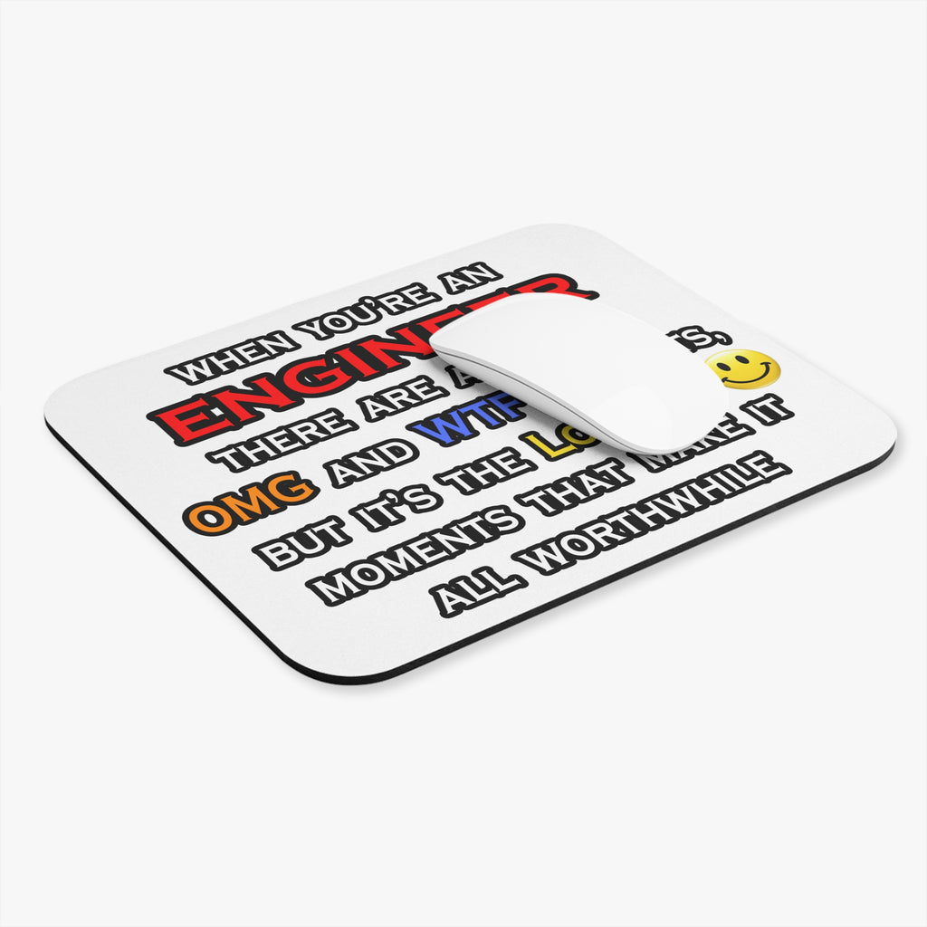 Engineer ... OMG WTF LOL - Mouse Pad (Rectangle)