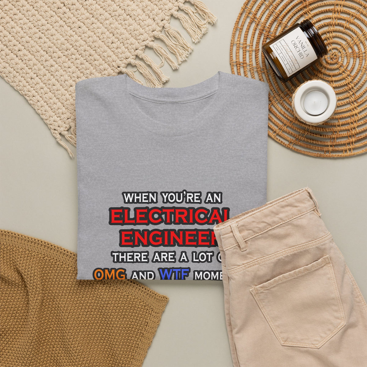 Funny Electrical Engineer ... OMG WTF LOL - Unisex Heavy Cotton Tee