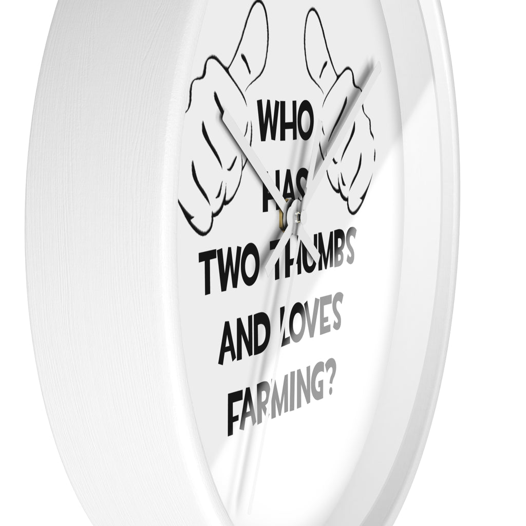 Two Thumbs and Loves Farming - Wall Clock