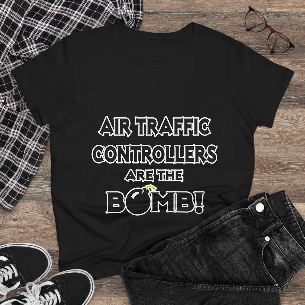 Air Traffic Controllers Are The Bomb! - Women's Midweight Cotton Tee