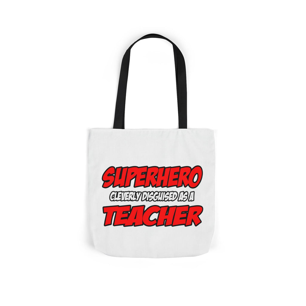 Superhero...Teacher - Canvas Tote Bag, 5-Color Straps