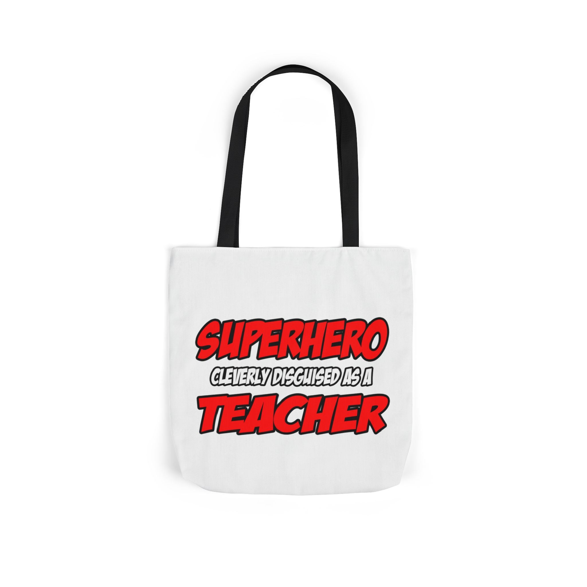 Superhero...Teacher - Canvas Tote Bag, 5-Color Straps