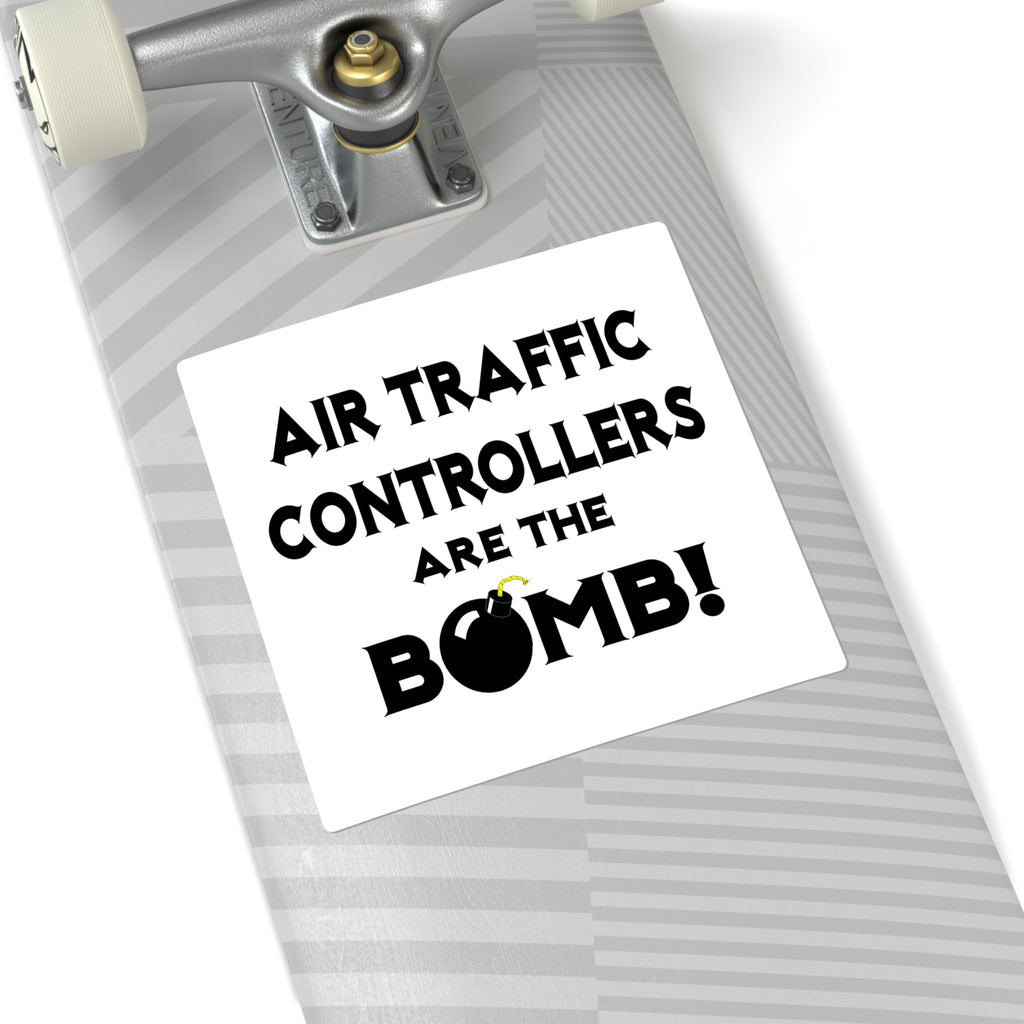 Air Traffic Controllers Are The Bomb! - Square Stickers