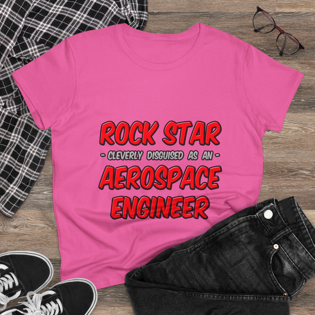 Rock Star...Aerospace Engineer - Women's Midweight Cotton Tee