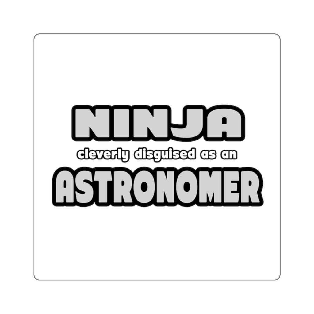 Ninja Cleverly Disguised As An Astronomer - Square Stickers