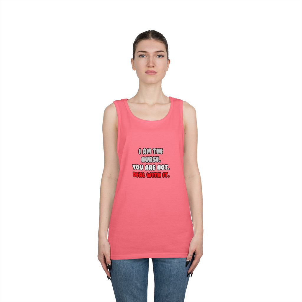 Deal With It ... Funny Nurse - Unisex Heavy Cotton Tank Top