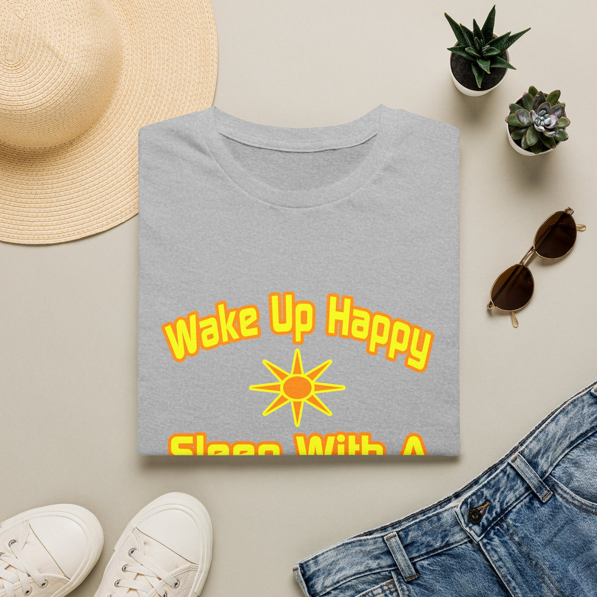 Wake Up Happy ... Sleep With a Bailiff - Unisex Softstyle T-Shirt