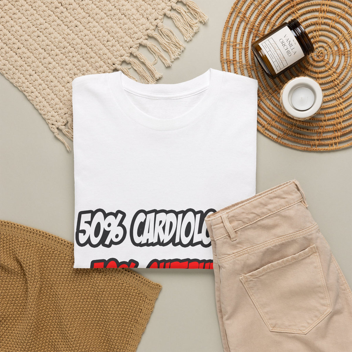 Half Cardiologist...Half Superhero - Unisex Heavy Cotton Tee