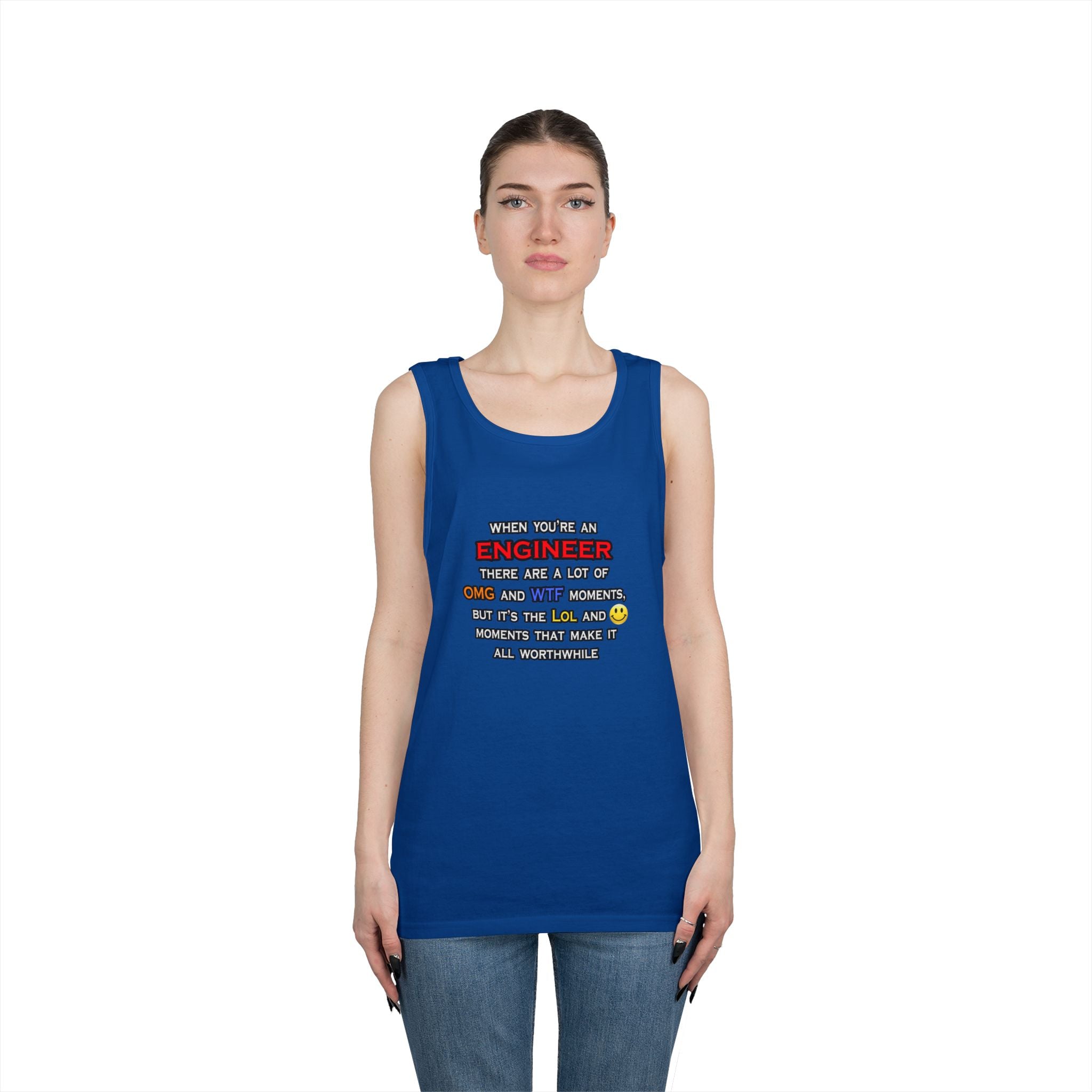 Engineer ... OMG WTF LOL - Unisex Heavy Cotton Tank Top