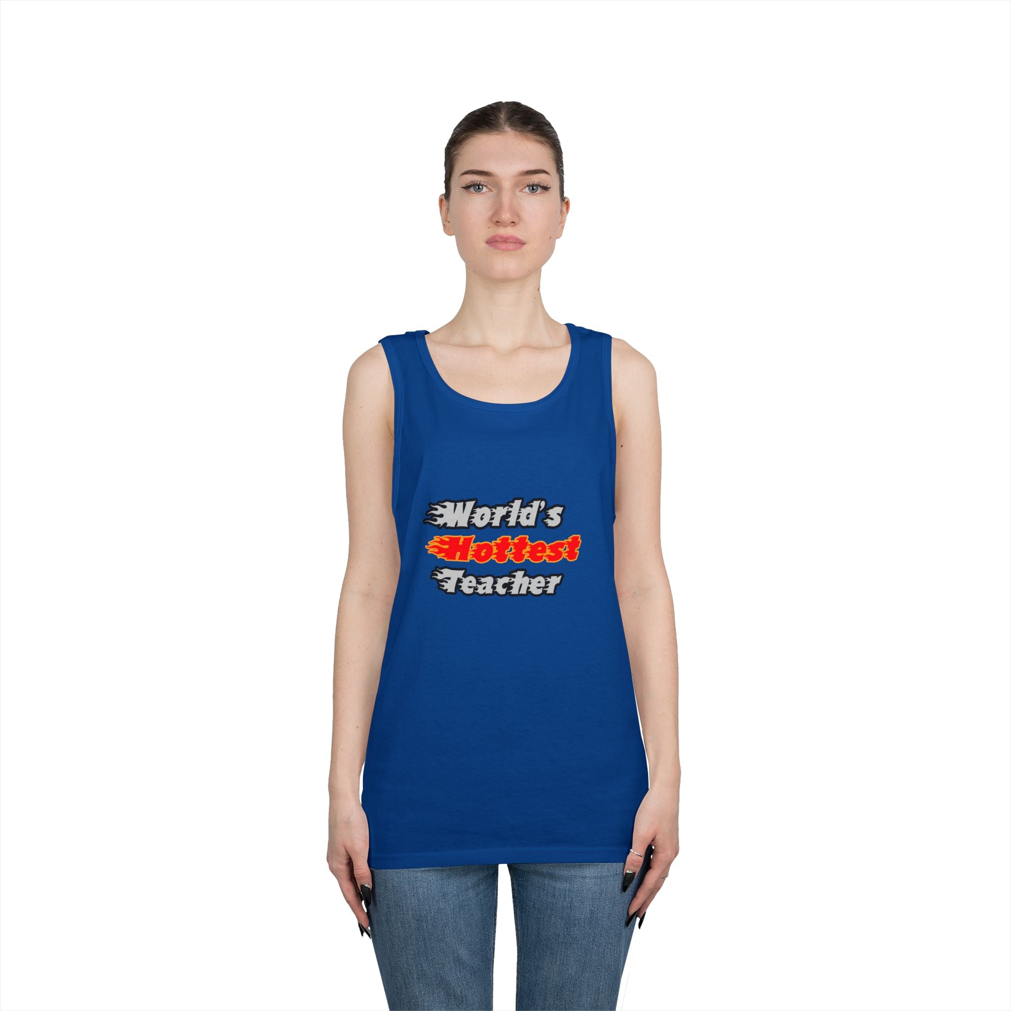 World's Hottest Teacher - Unisex Heavy Cotton Tank Top