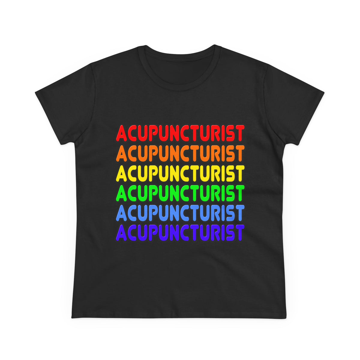 Rainbow Acupuncturist - Women's Midweight Cotton Tee