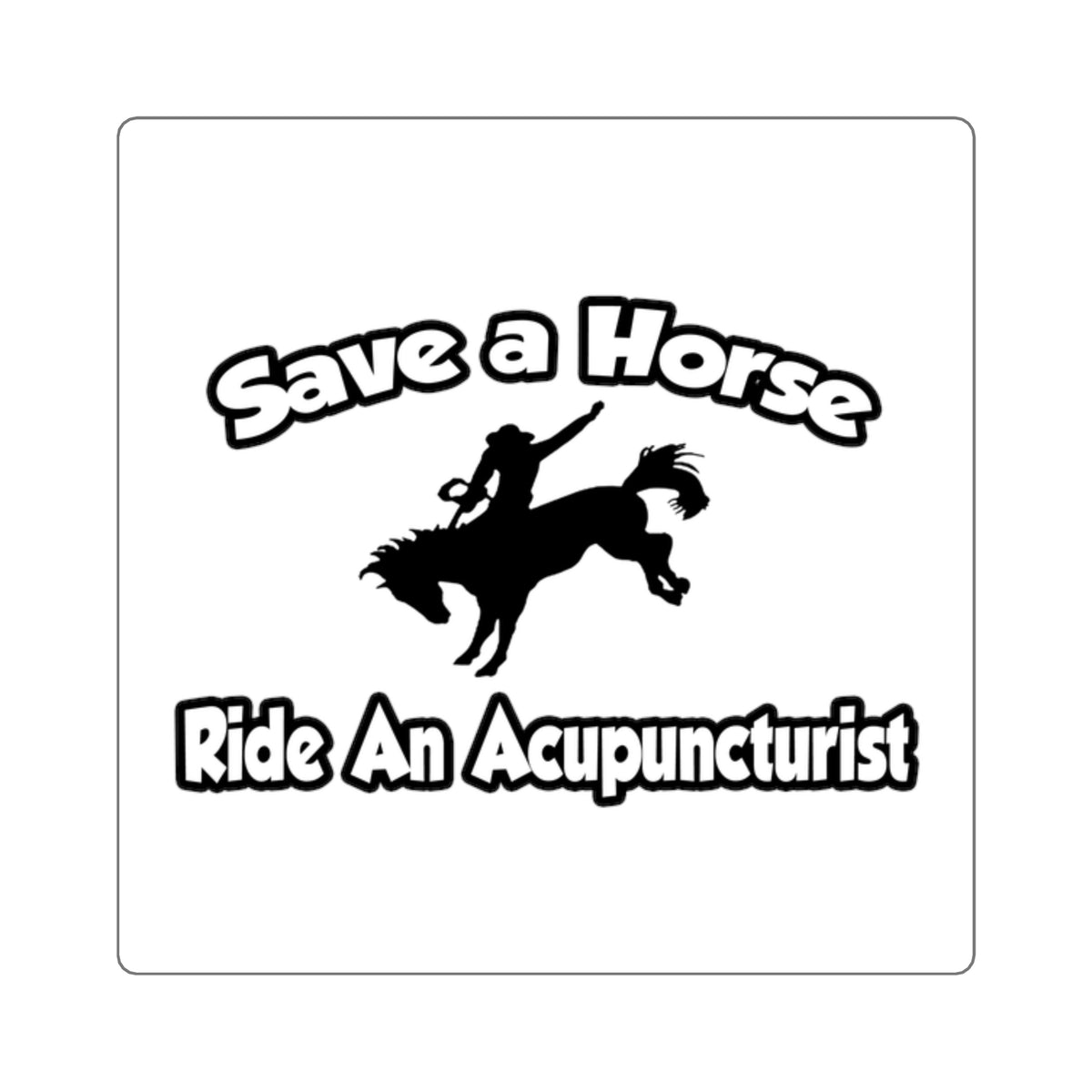 Save a Horse, Ride an Acupuncturist - Square Stickers