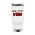 Half Cardiologist...Half Superhero - Stainless Steel Travel Mug with Handle, 14oz