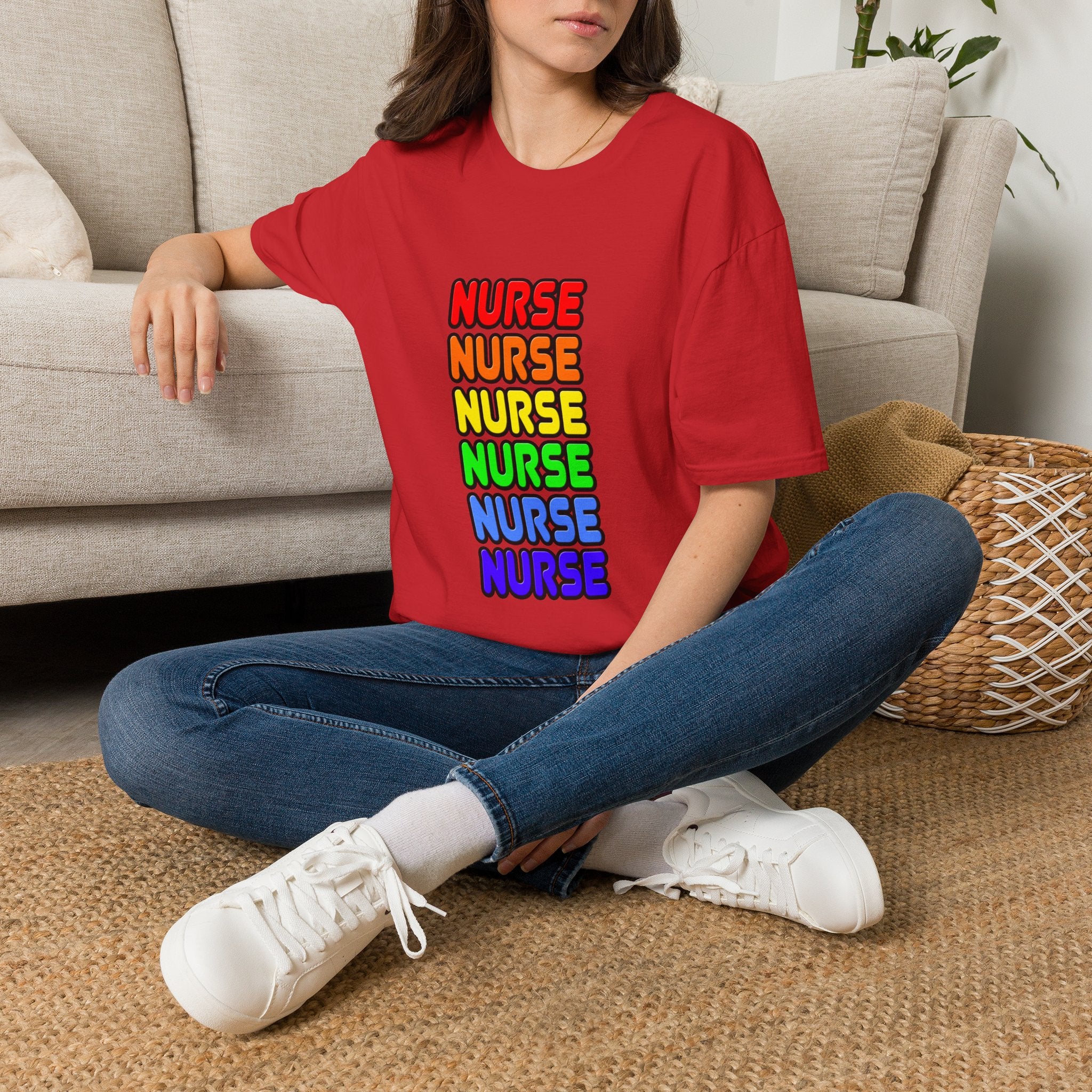 Rainbow Nurse - Unisex Softstyle T-Shirt