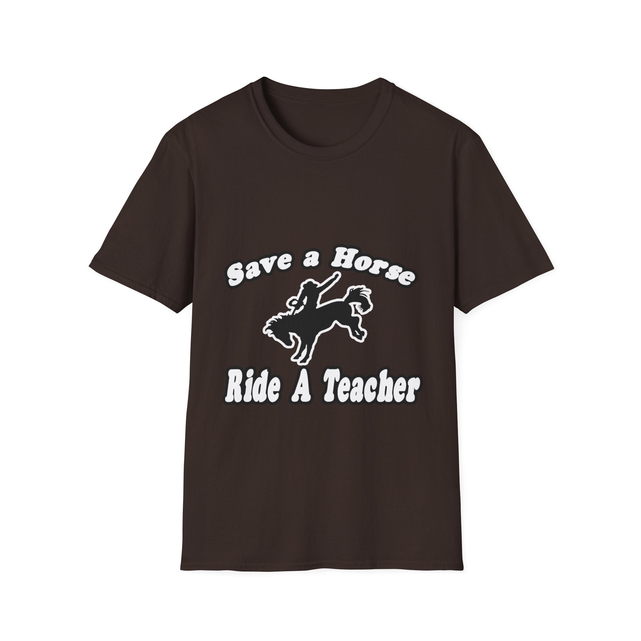 save horse ride teacher - Unisex Softstyle T-Shirt