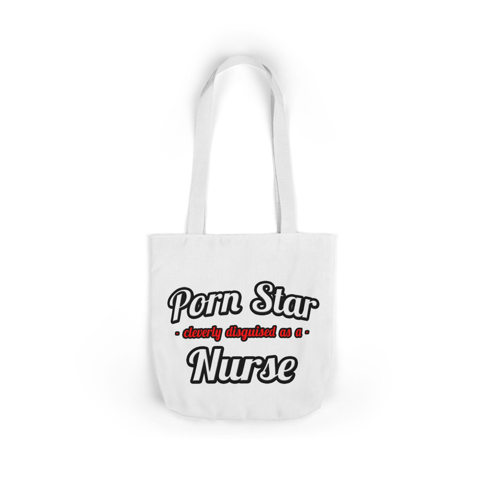 Porn Star...Nurse - Canvas Tote Bag, 5-Color Straps