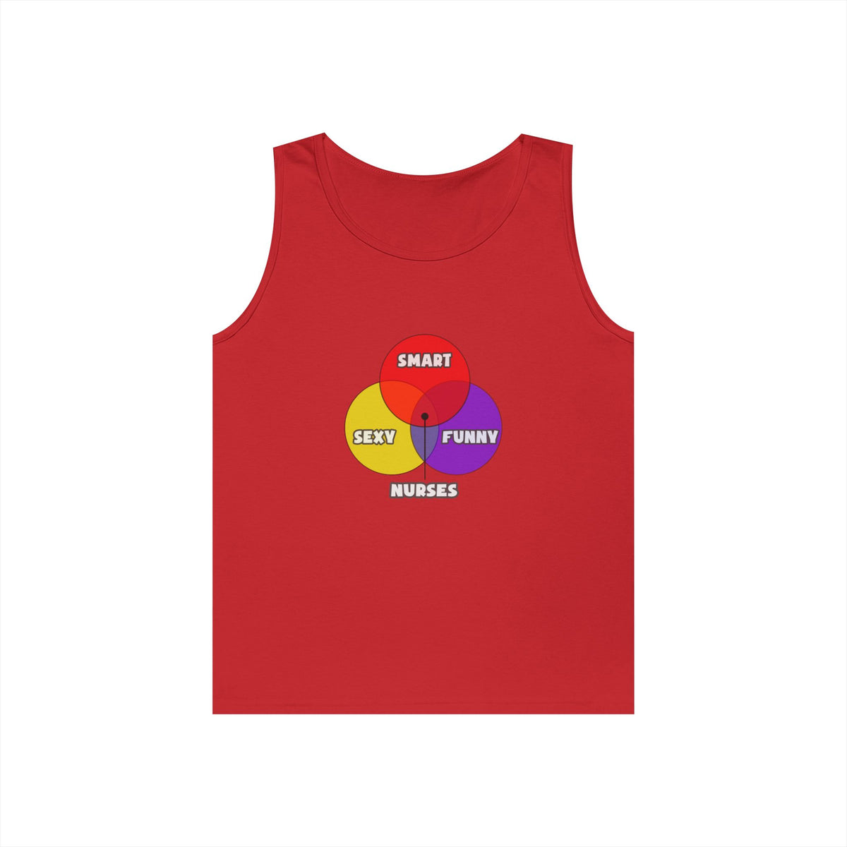 Venn Diagram .. Nurses - Unisex Heavy Cotton Tank Top