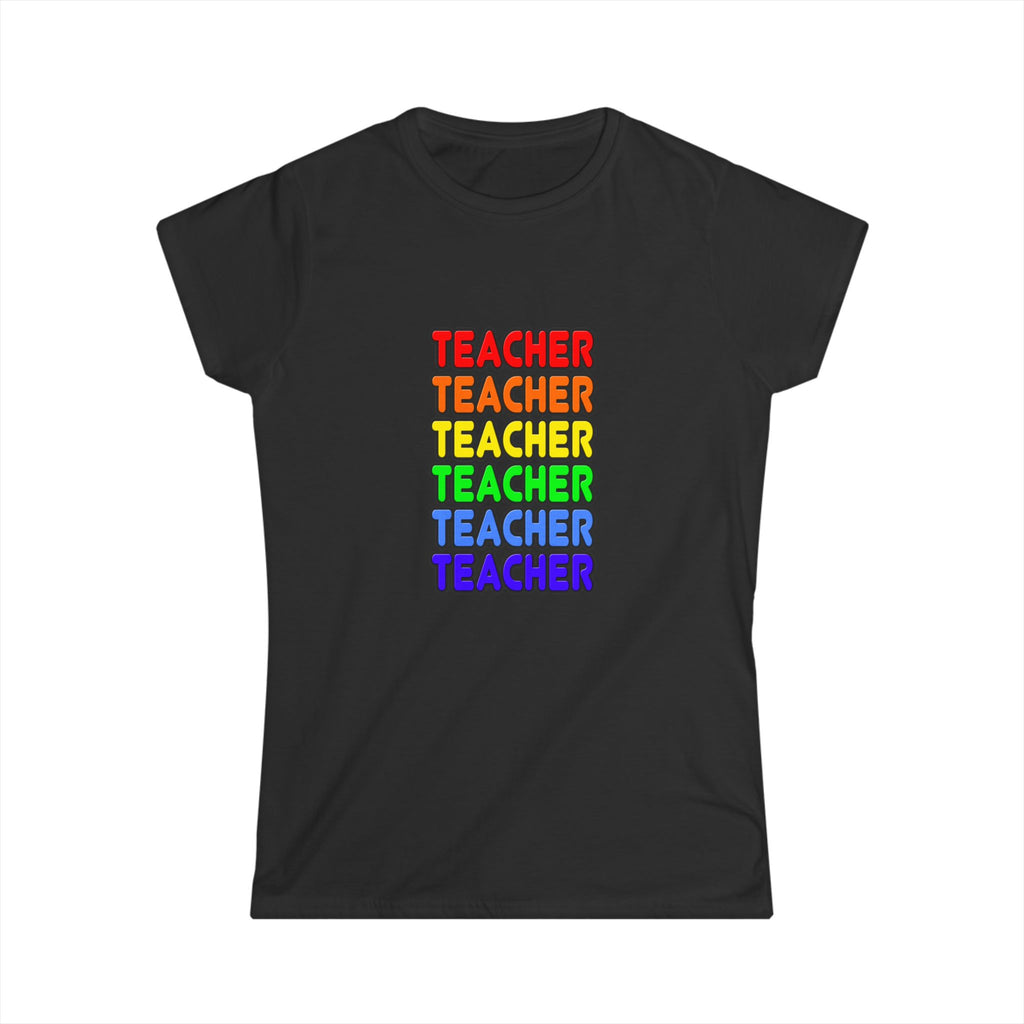Rainbow Teacher - Women's Softstyle Tee