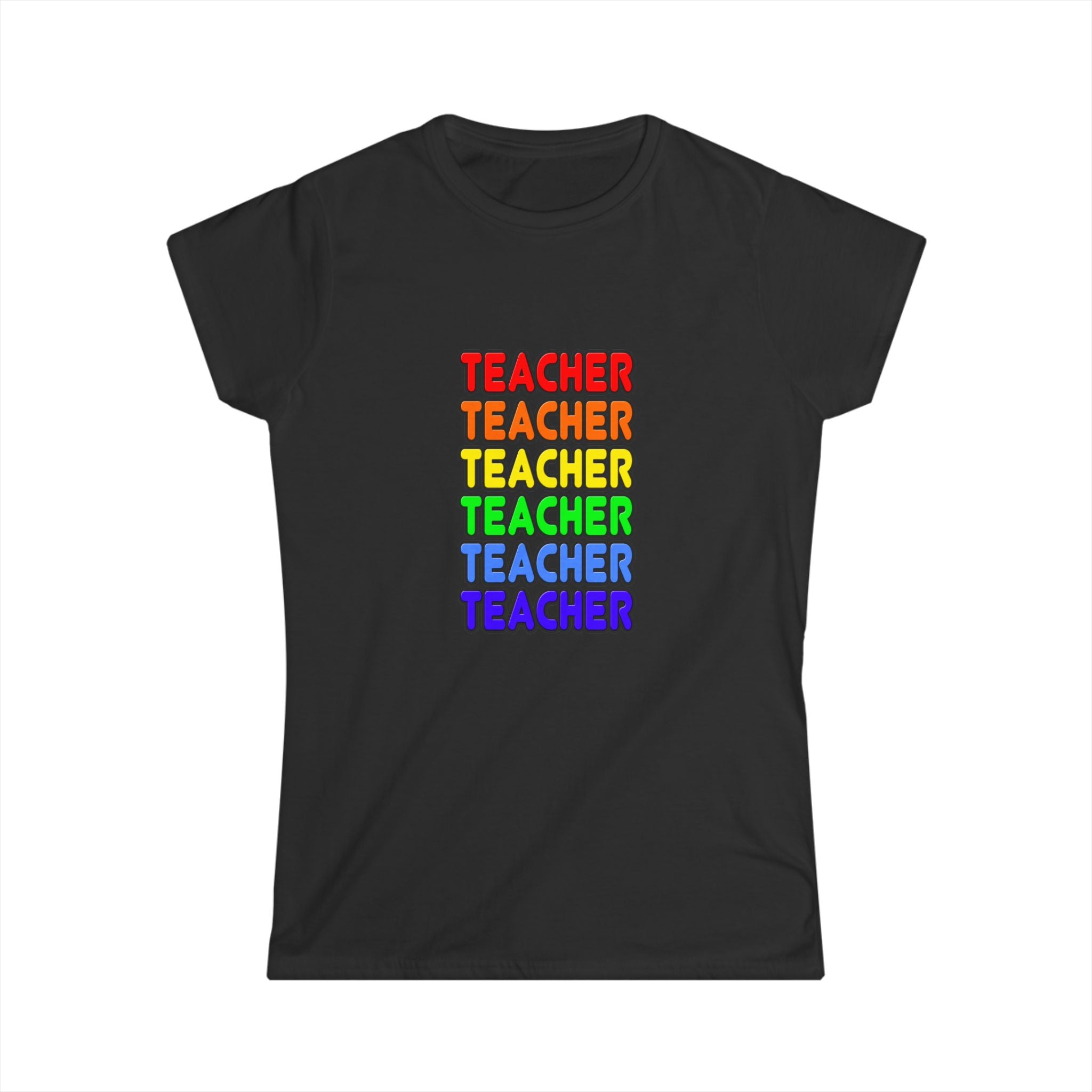 Rainbow Teacher - Women's Softstyle Tee