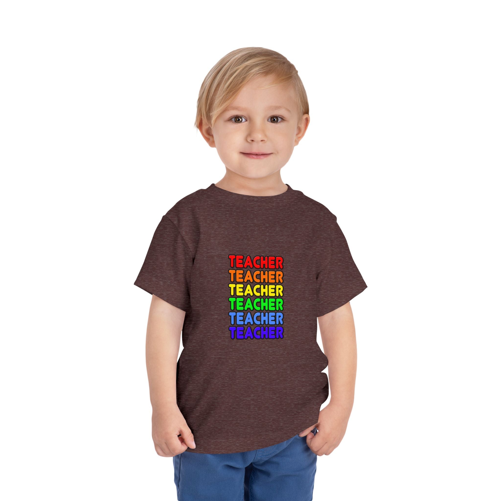 Rainbow Teacher - Toddler Short Sleeve Tee