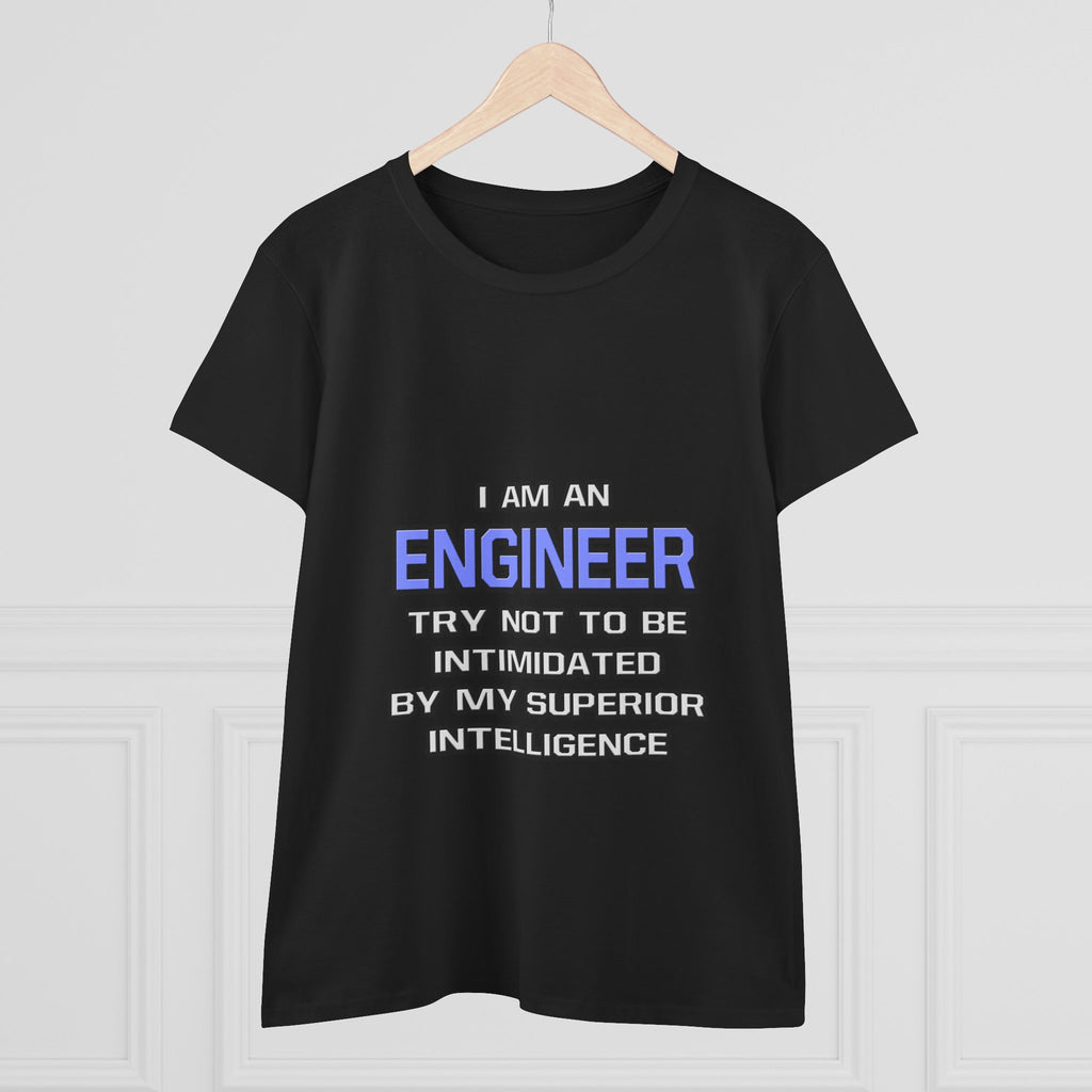 Engineer Joke ... Superior Intelligence - Women's Midweight Cotton Tee