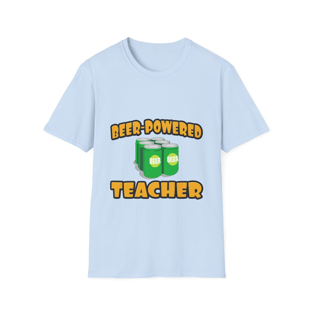 Beer Powered Teacher - Unisex Softstyle T-Shirt