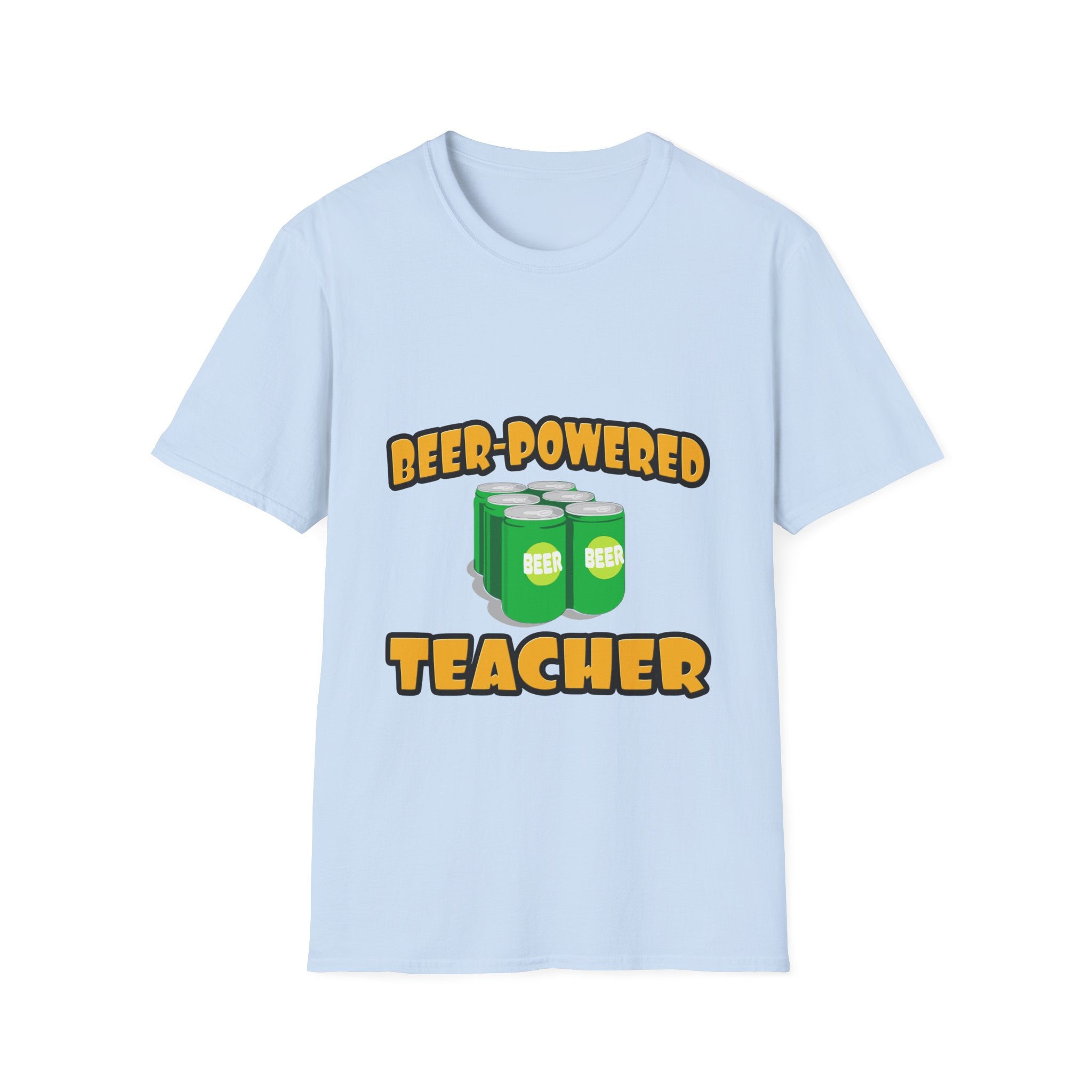 Beer Powered Teacher - Unisex Softstyle T-Shirt