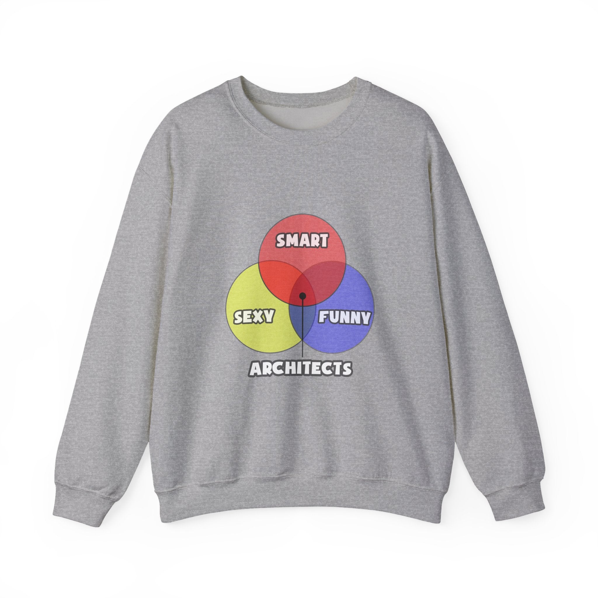 Venn Diagram .. Architects - Unisex Heavy Blend™ Crewneck Sweatshirt