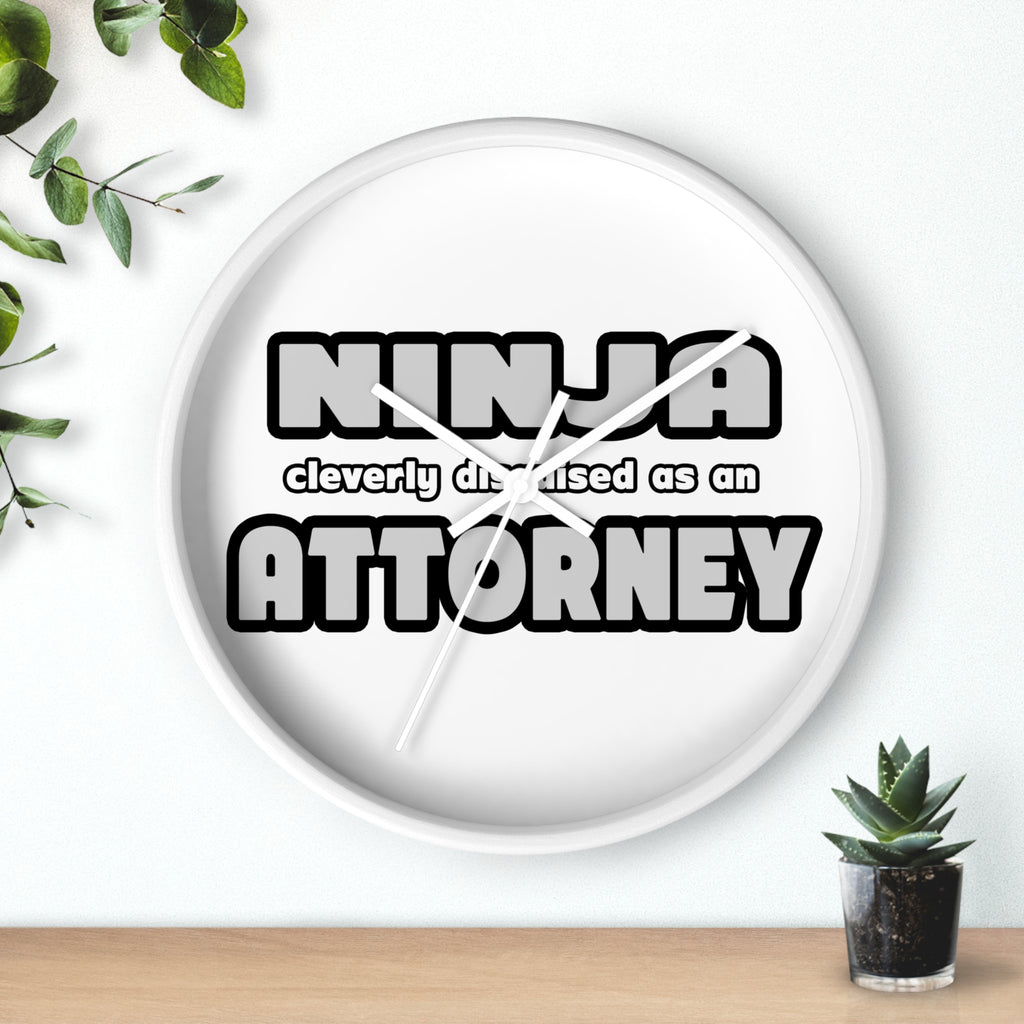 Ninja Cleverly Disguised As An Attorney - Wall Clock
