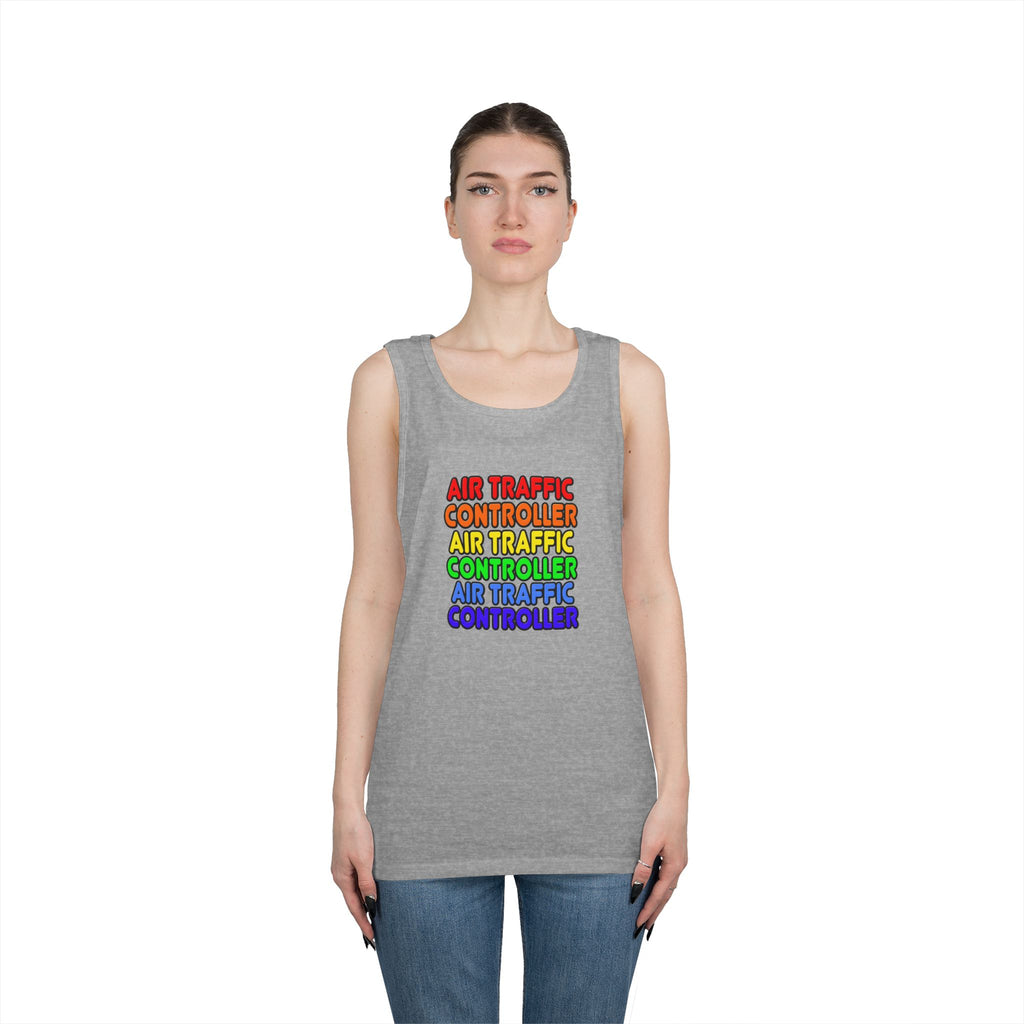 Rainbow Air Traffic Controller - Unisex Heavy Cotton Tank Top