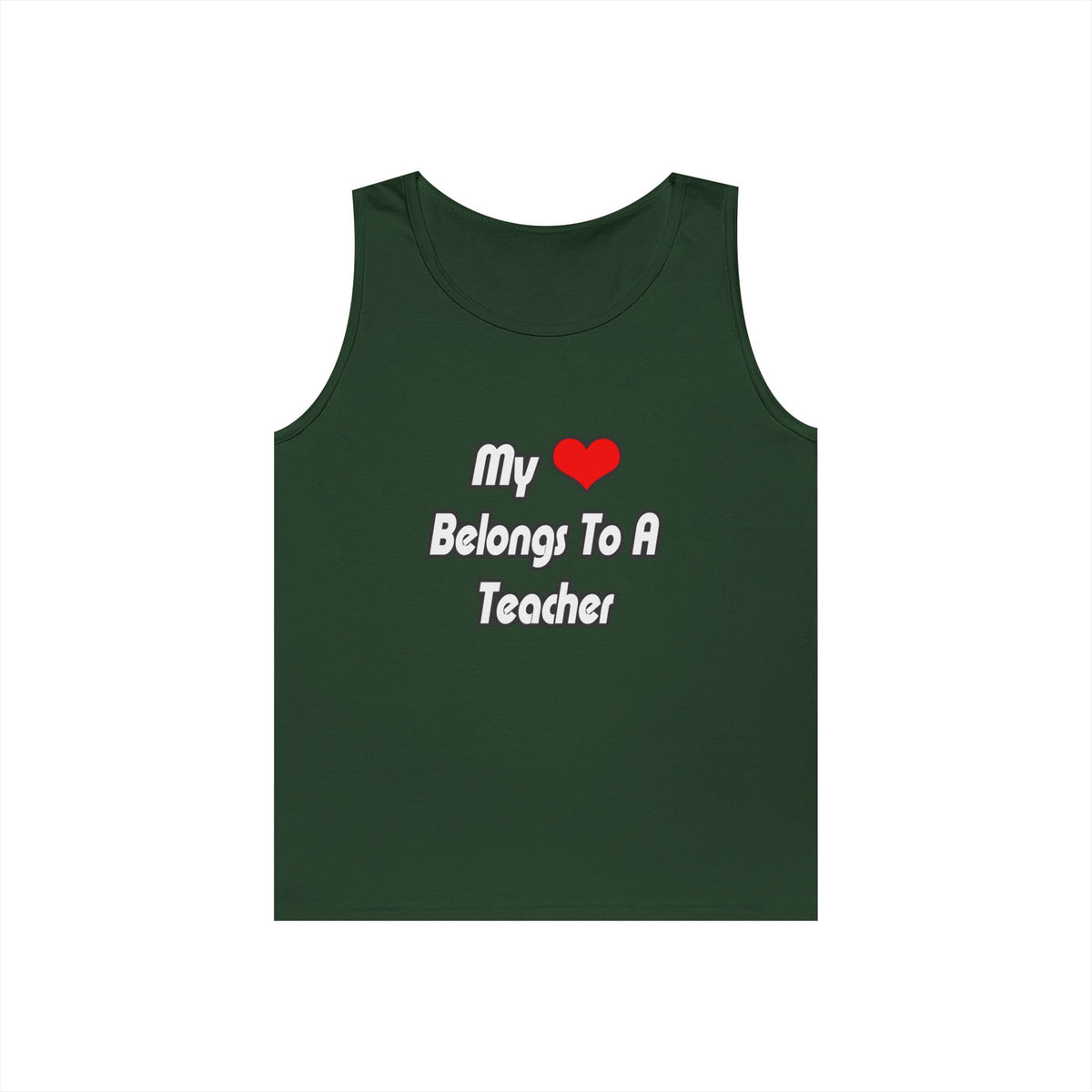 My Heart Belongs To A Teacher - Unisex Heavy Cotton Tank Top