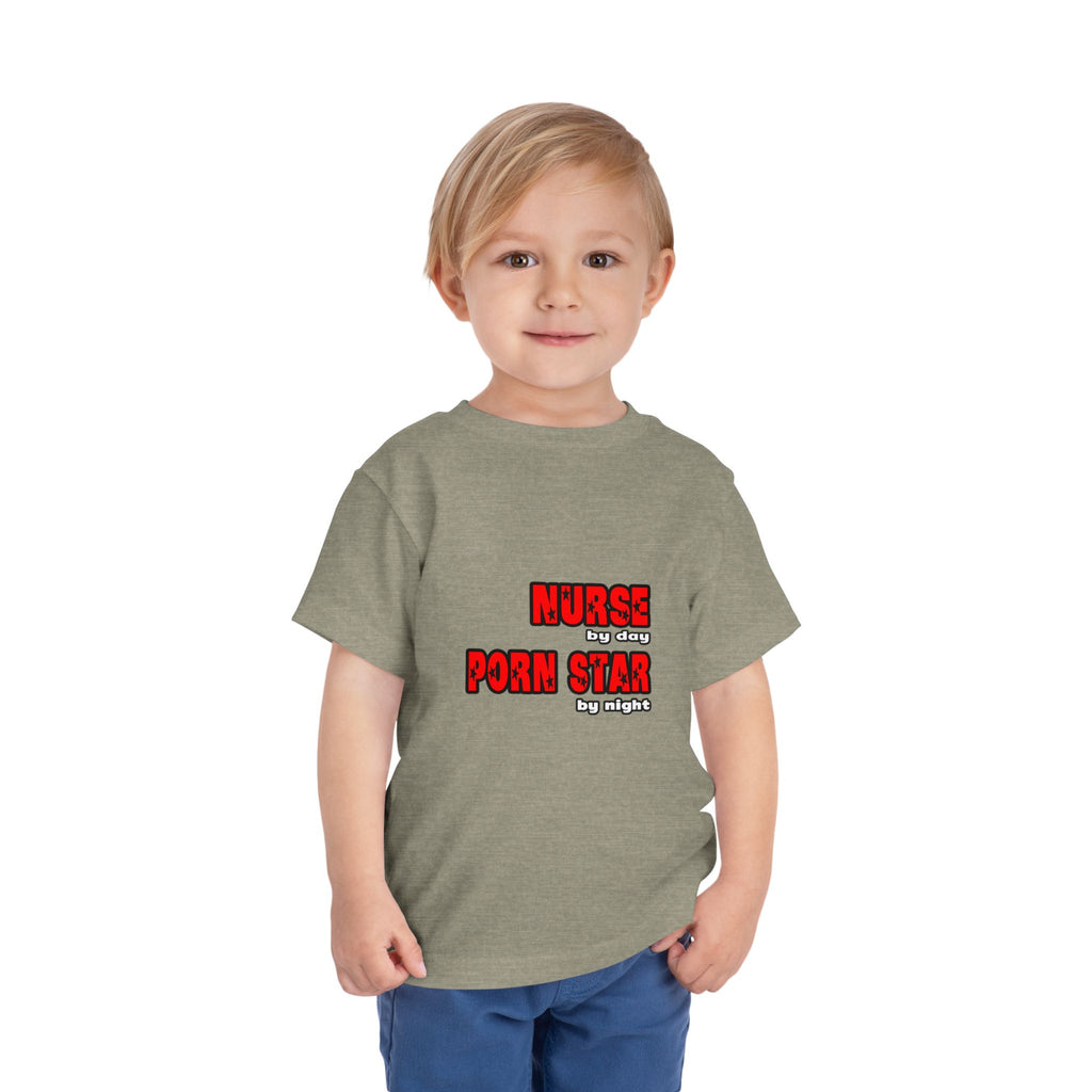 Nurse By Day...Porn Star By Night - Toddler Short Sleeve Tee