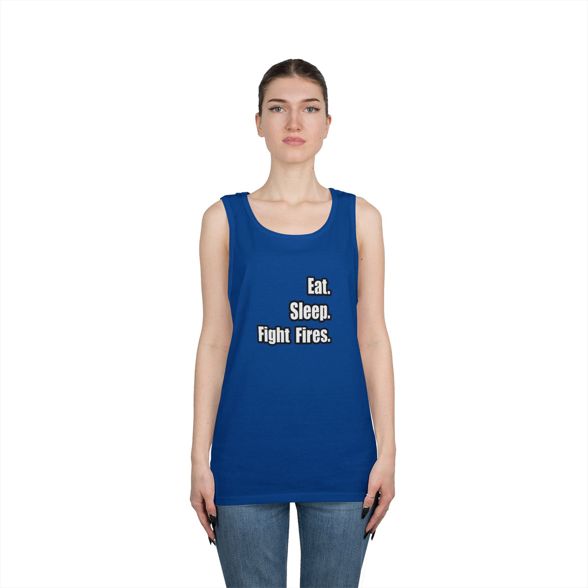 Eat. Sleep. Fight Fires. - Unisex Heavy Cotton Tank Top