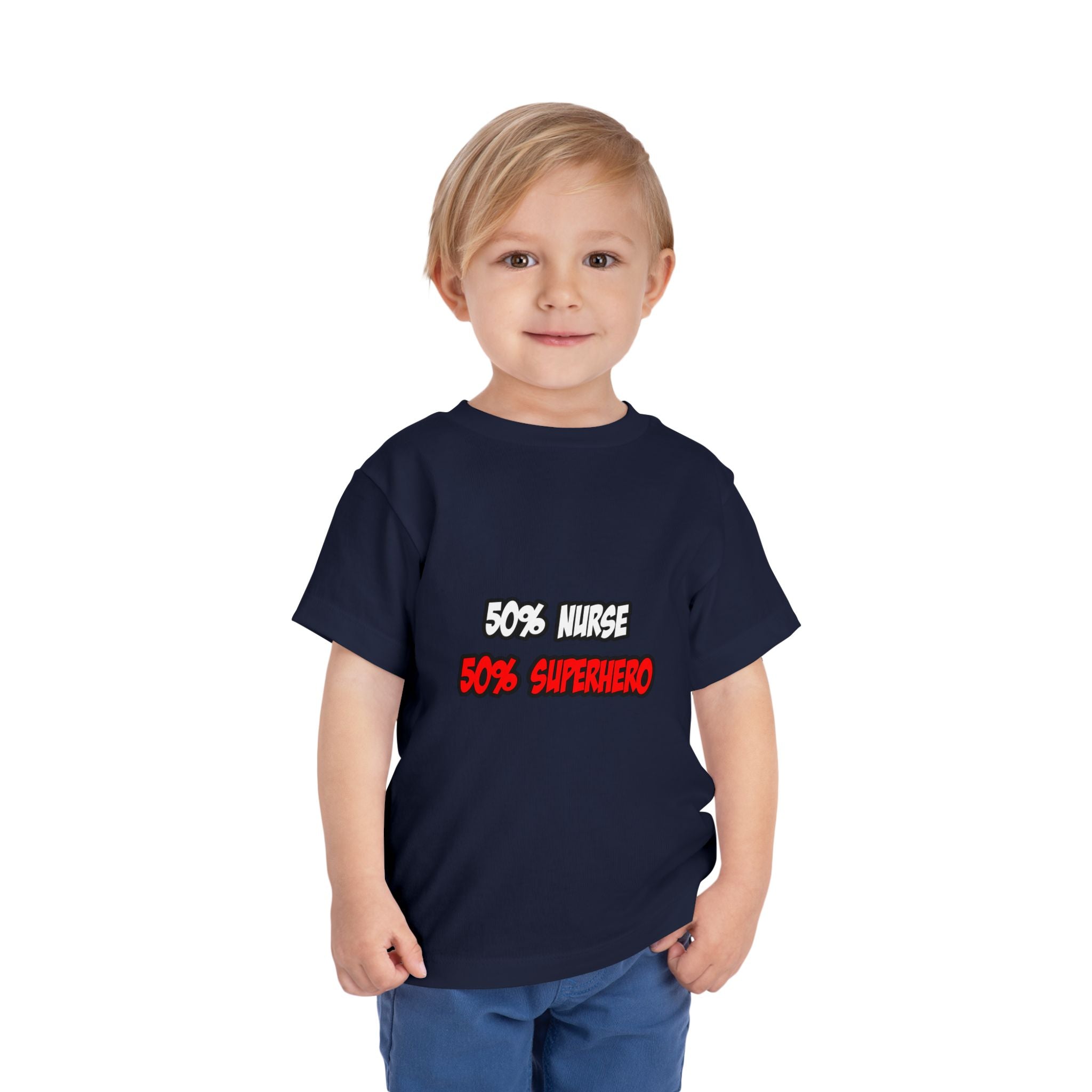Half Nurse...Half Superhero - Toddler Short Sleeve Tee