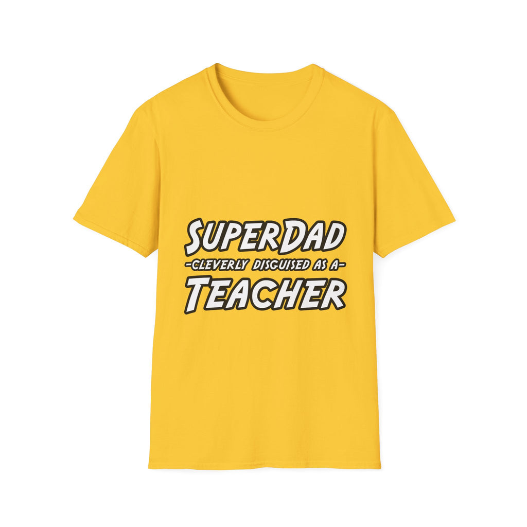 superdad dark teacher - Unisex Softstyle T-Shirt