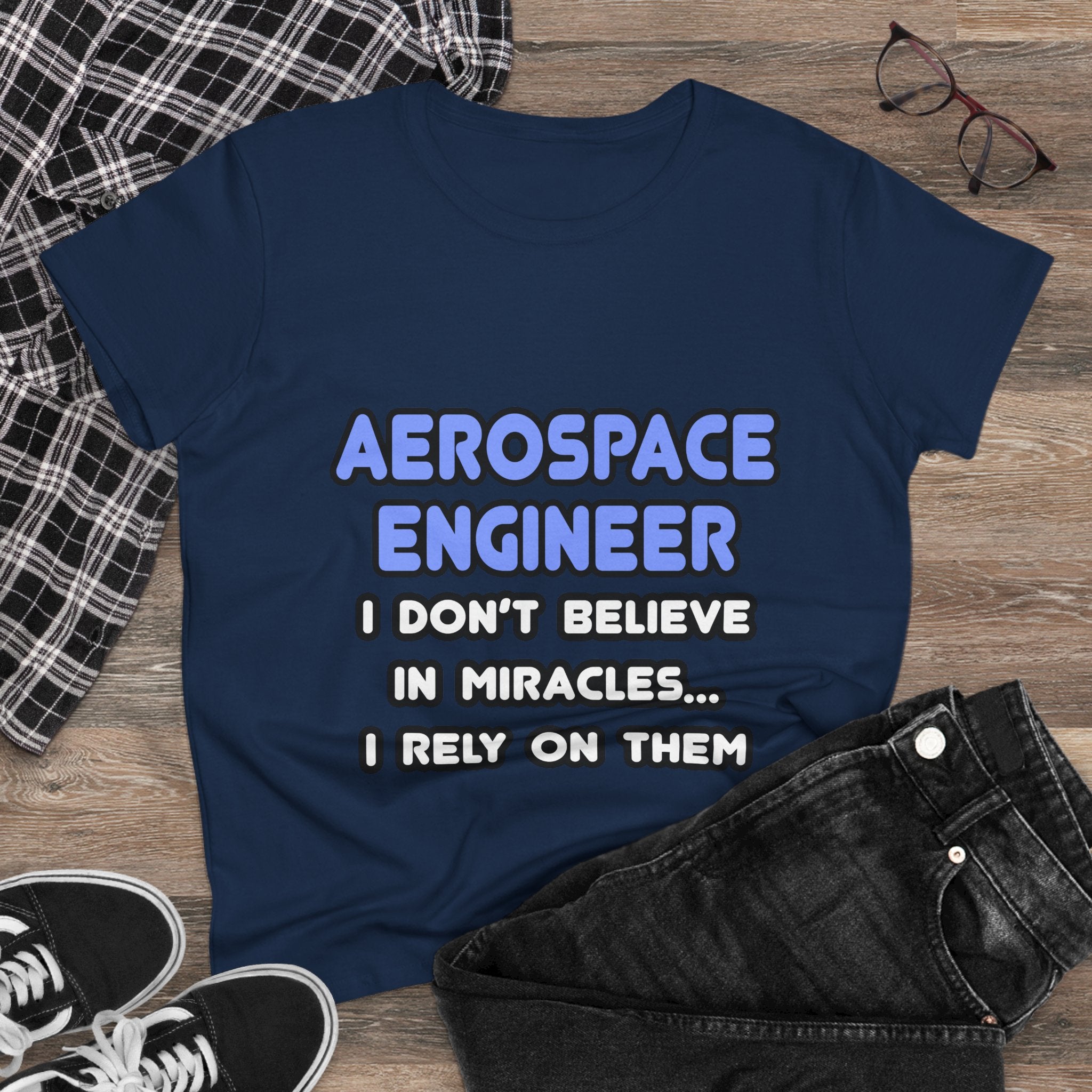 Miracles and Aerospace Engineers - Women's Midweight Cotton Tee