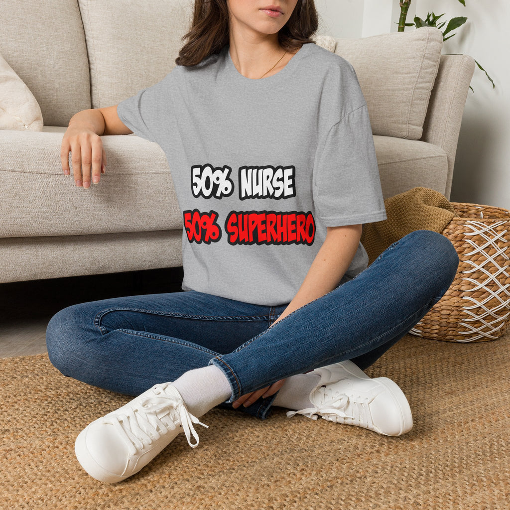 Half Nurse...Half Superhero - Unisex Softstyle T-Shirt