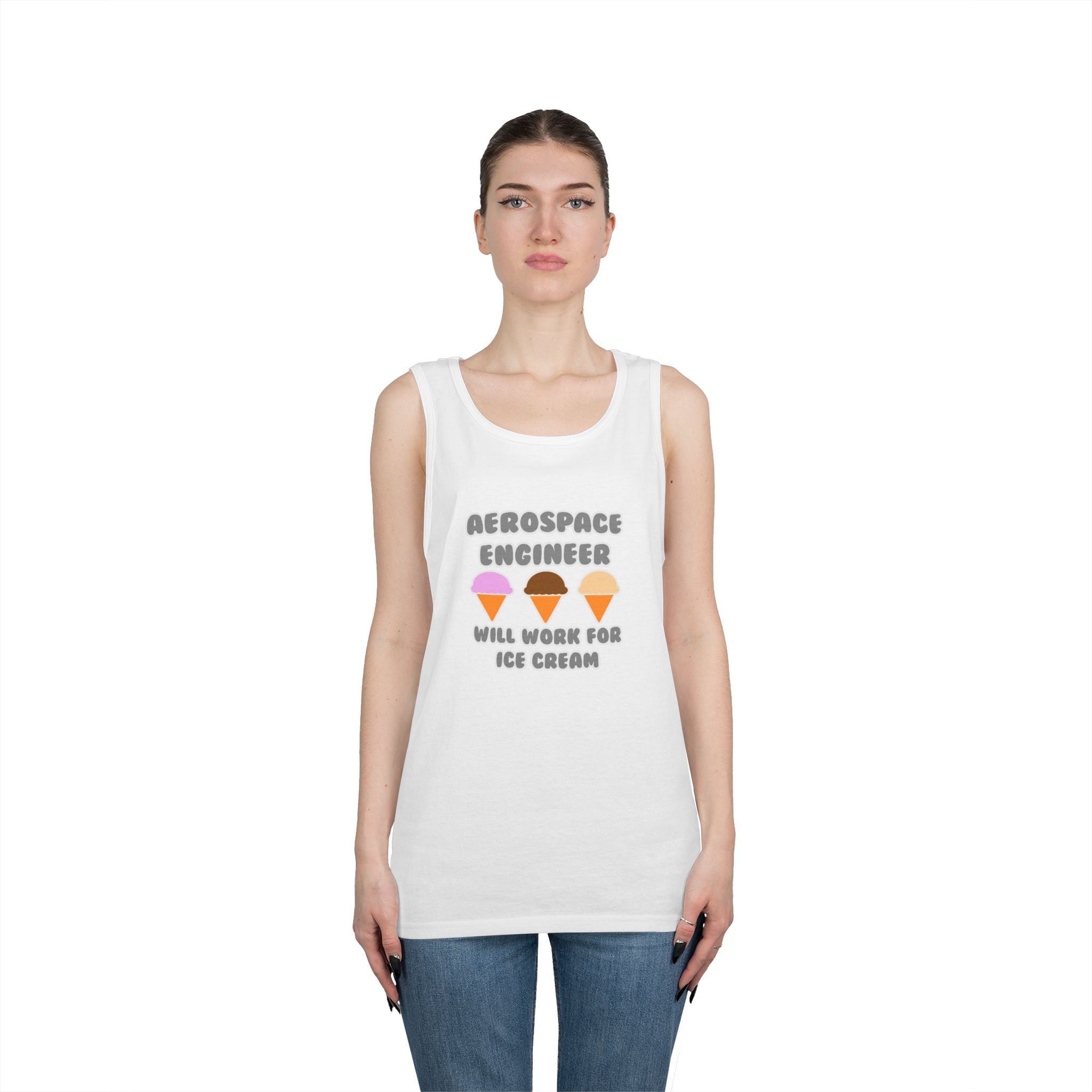 Aerospace Engineer ... Will Work For Ice Cream - Unisex Heavy Cotton Tank Top