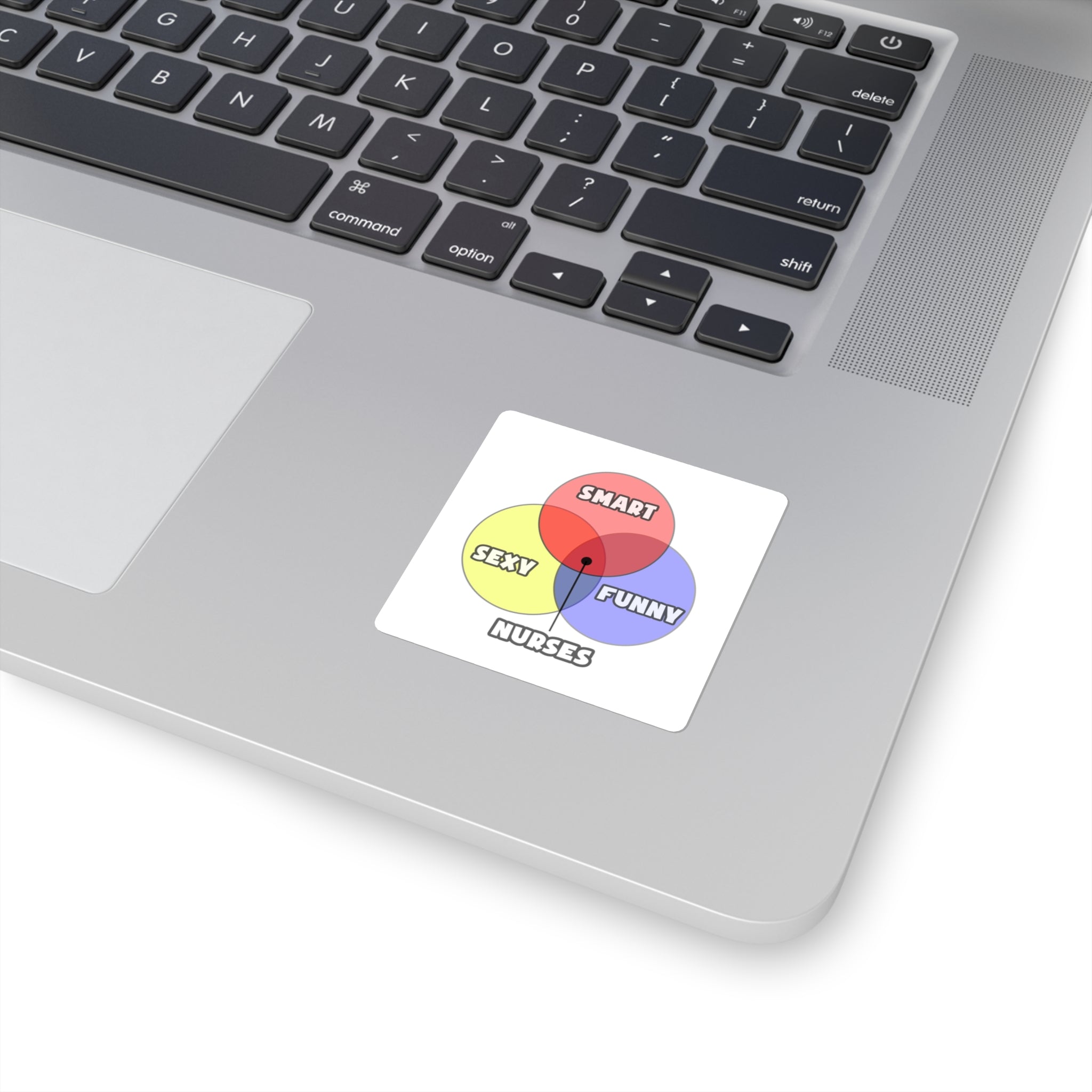 Venn Diagram .. Nurses - Square Stickers