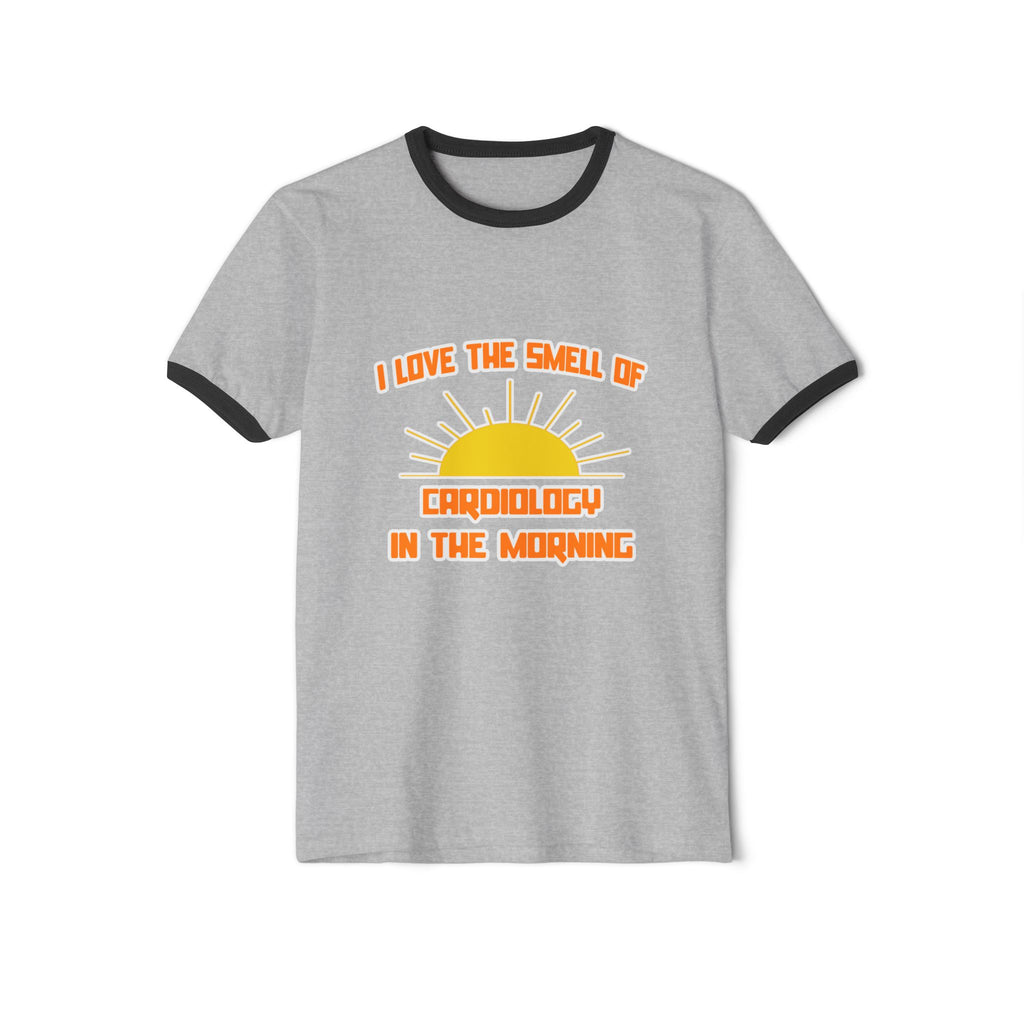 Smell of Cardiology in the Morning - Unisex Cotton Ringer T-Shirt