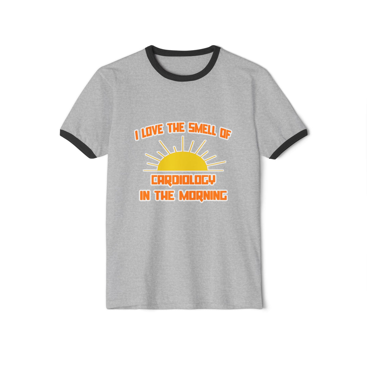 Smell of Cardiology in the Morning - Unisex Cotton Ringer T-Shirt