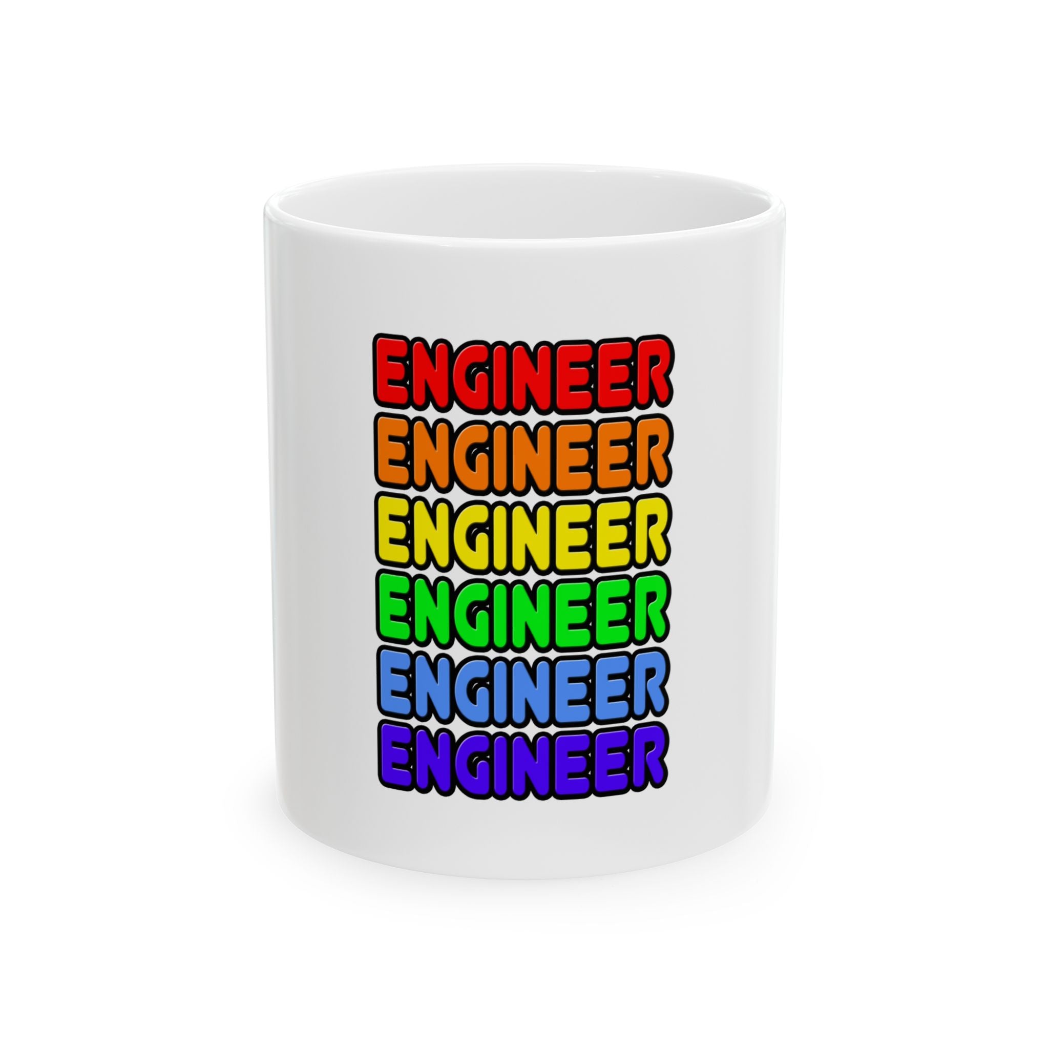 Rainbow Engineer - Ceramic Mug, (11oz, 15oz)