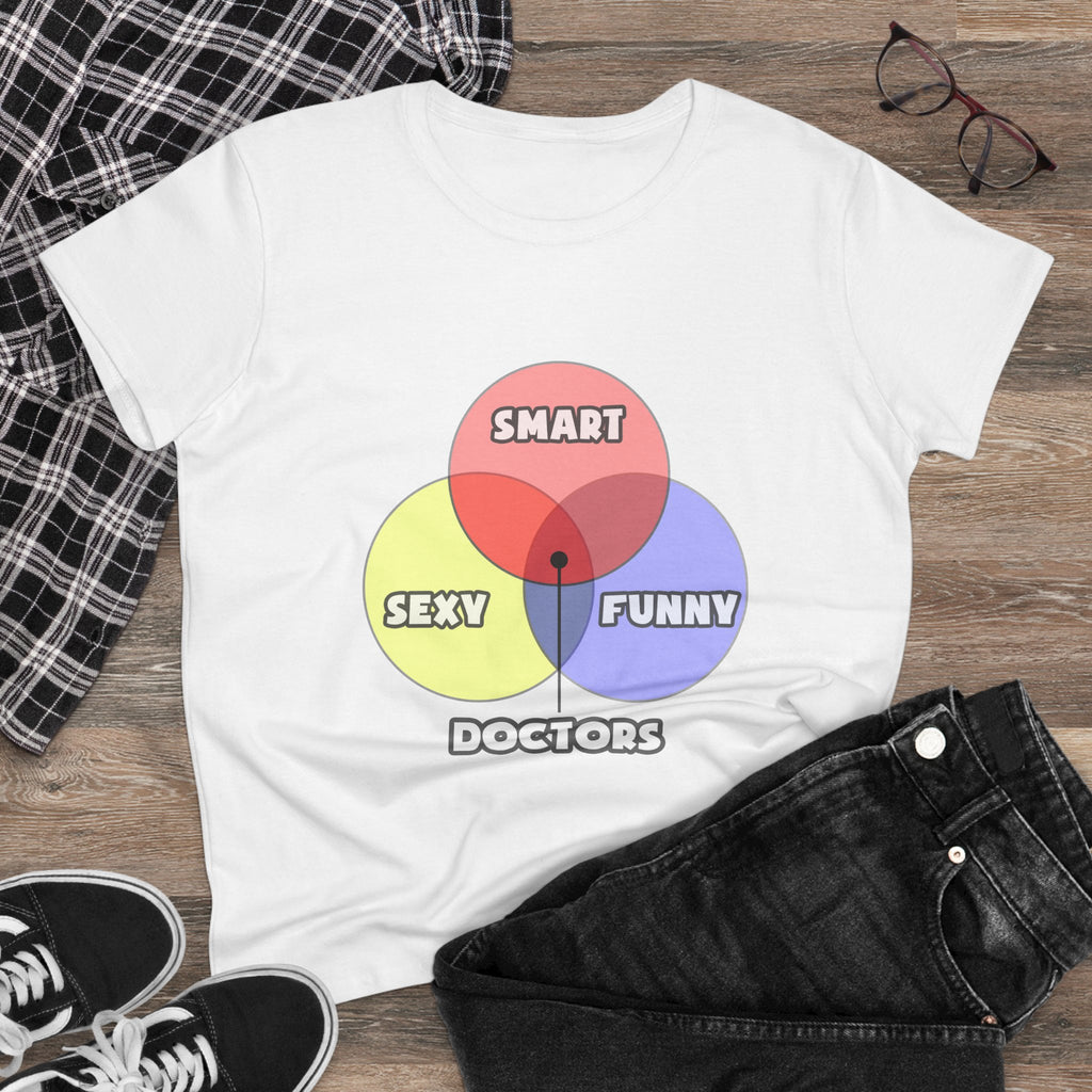 Venn Diagram .. Doctors - Women's Midweight Cotton Tee