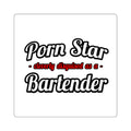 Porn Star... Bartender - Square Stickers