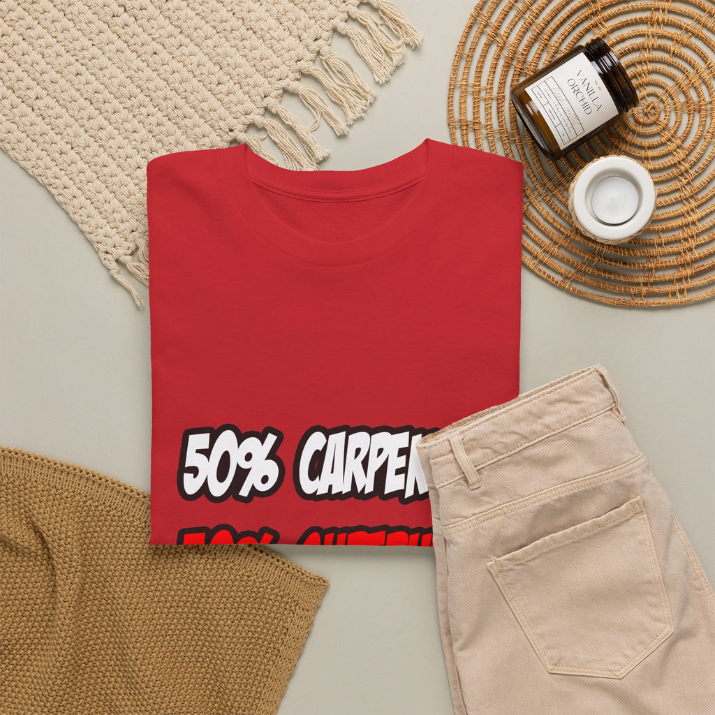 Half Carpenter...Half Superhero - Unisex Heavy Cotton Tee