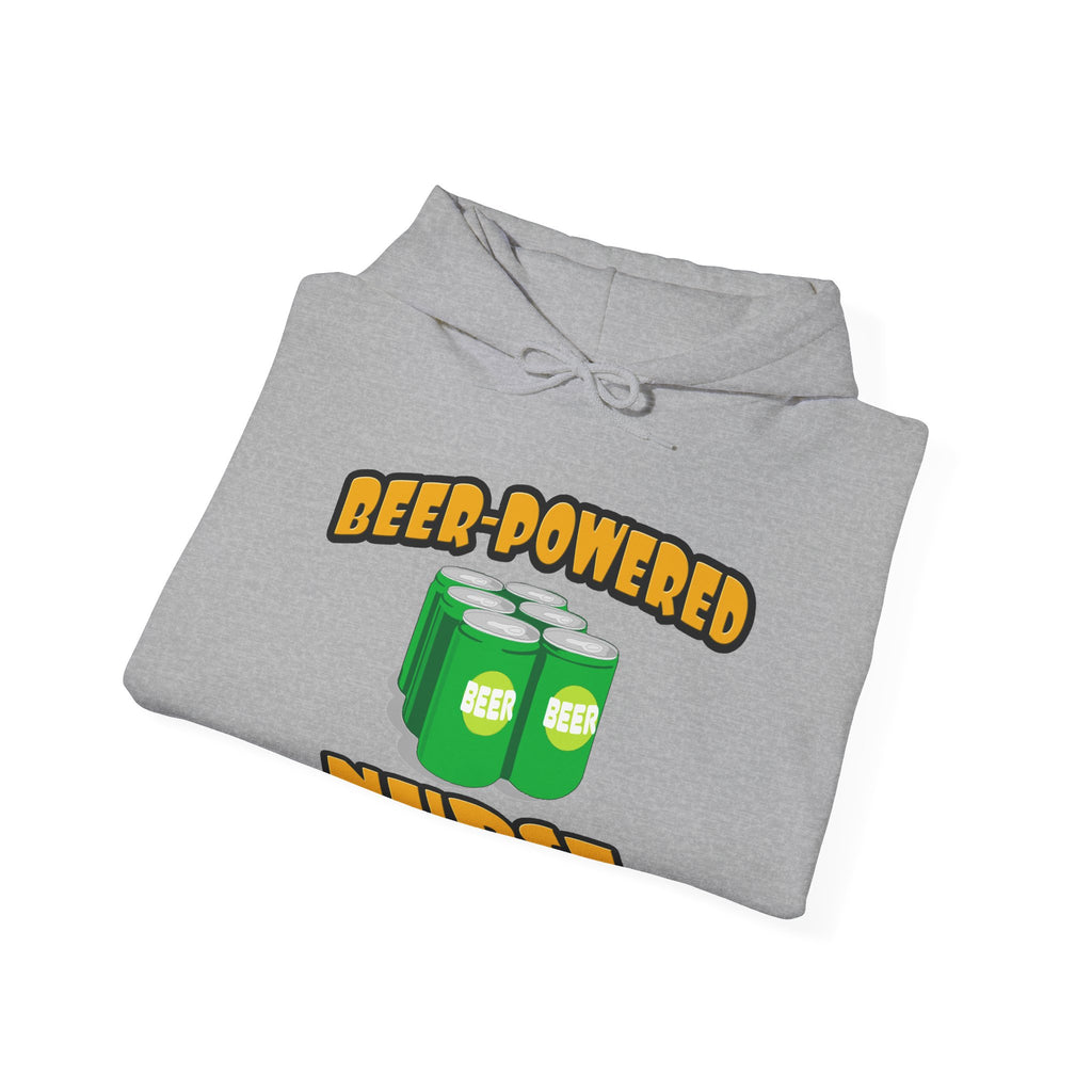 Beer Powered Nurse - Unisex Heavy Blend™ Hooded Sweatshirt