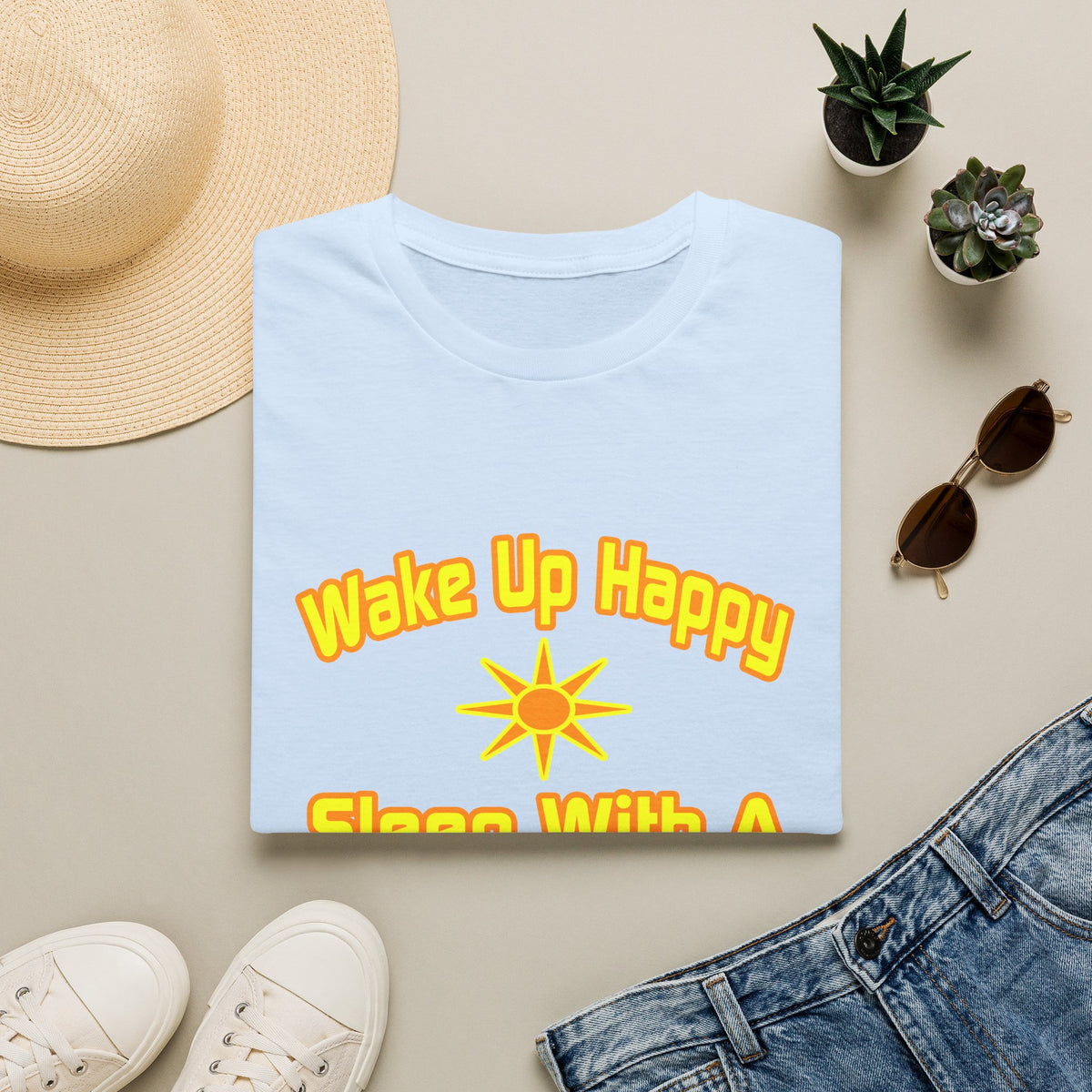 Wake Up Happy ... Sleep With a Bailiff - Unisex Softstyle T-Shirt