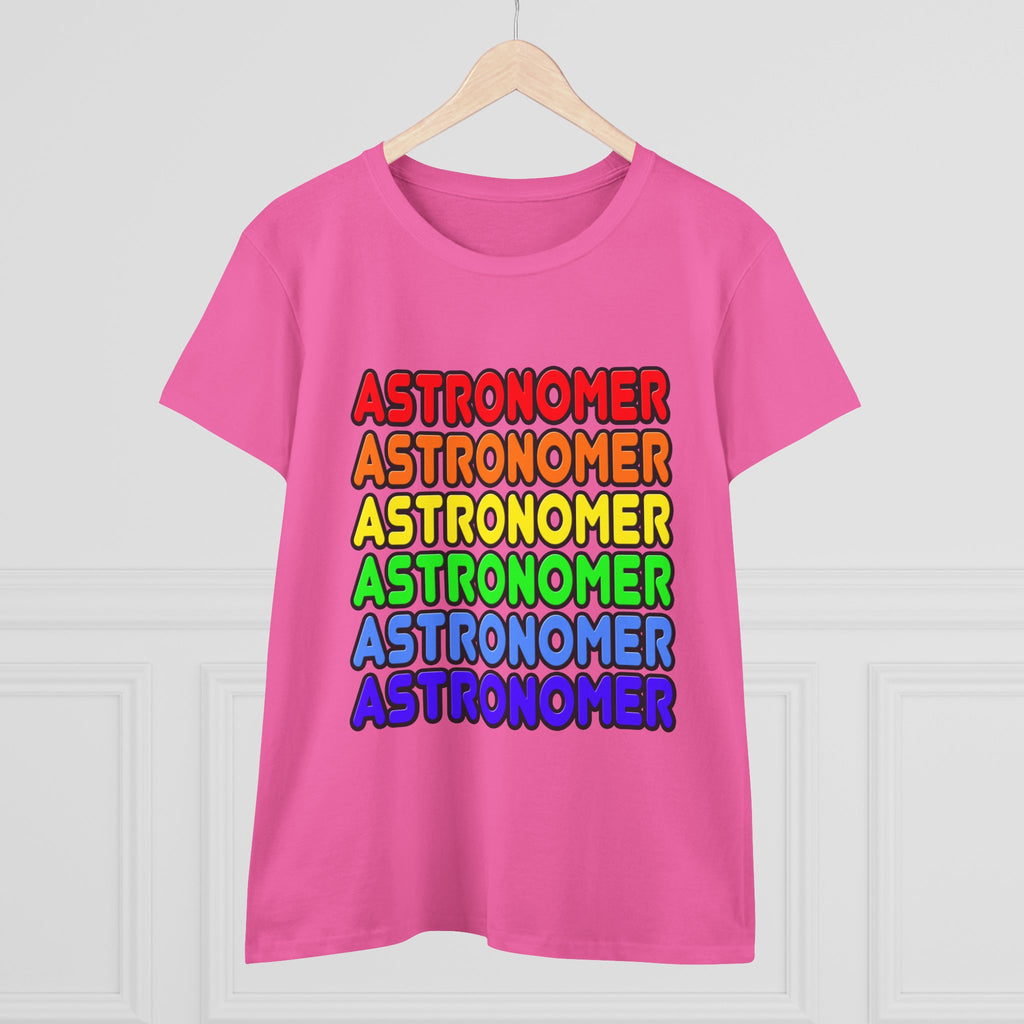 Rainbow Astronomer - Women's Midweight Cotton Tee