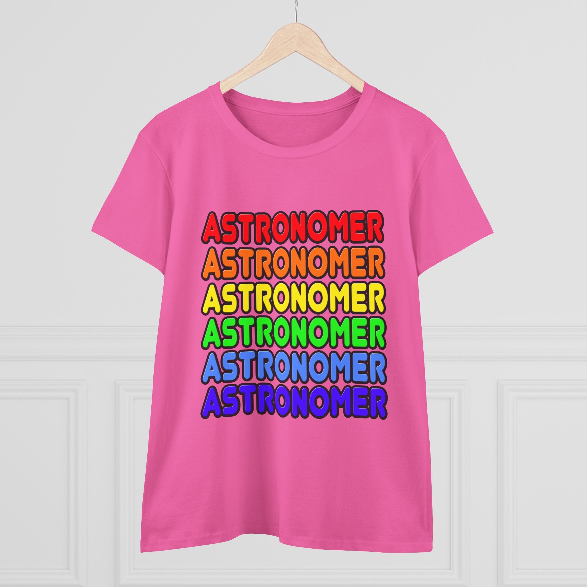 Rainbow Astronomer - Women's Midweight Cotton Tee